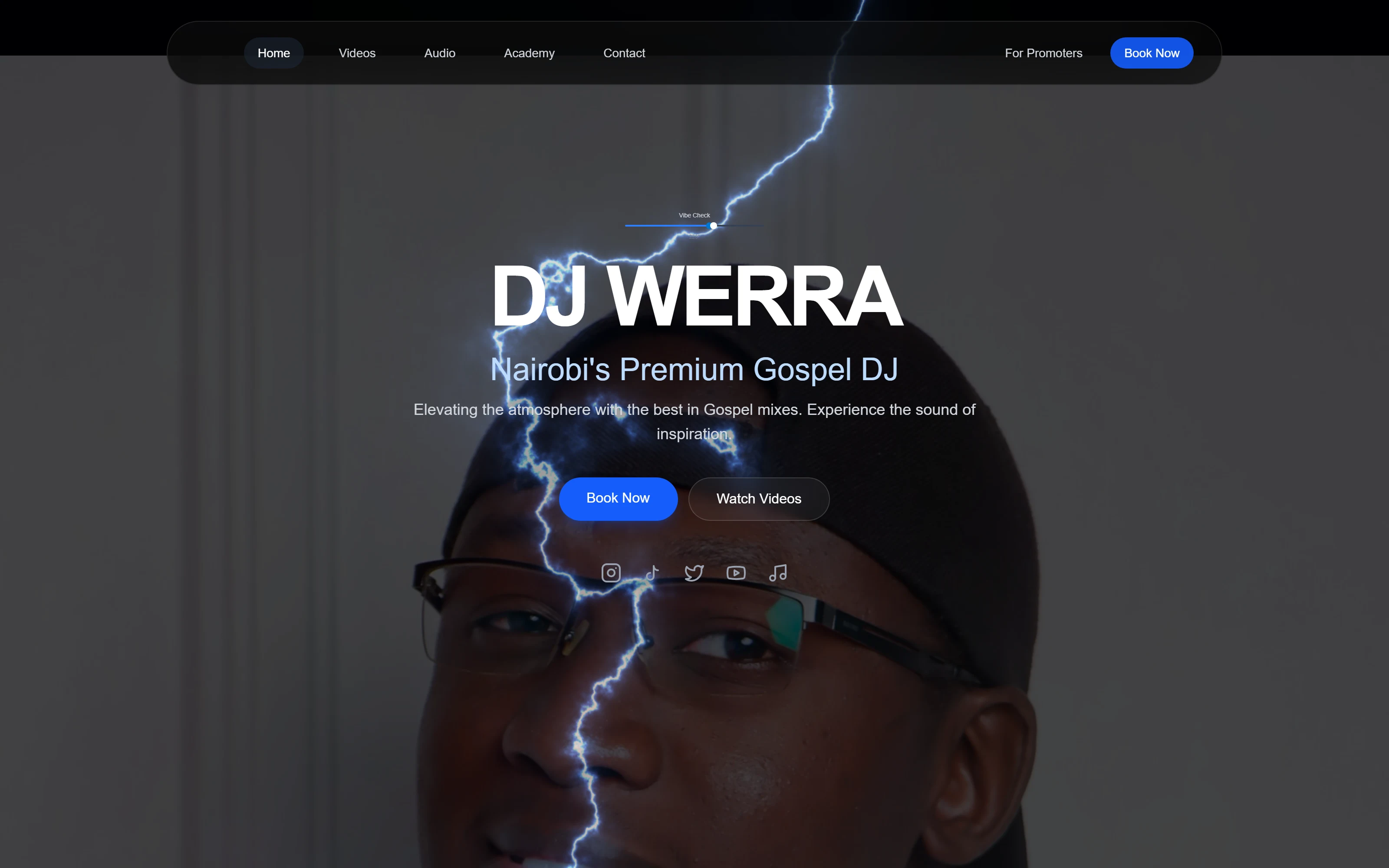 Artist & DJ Website screenshot